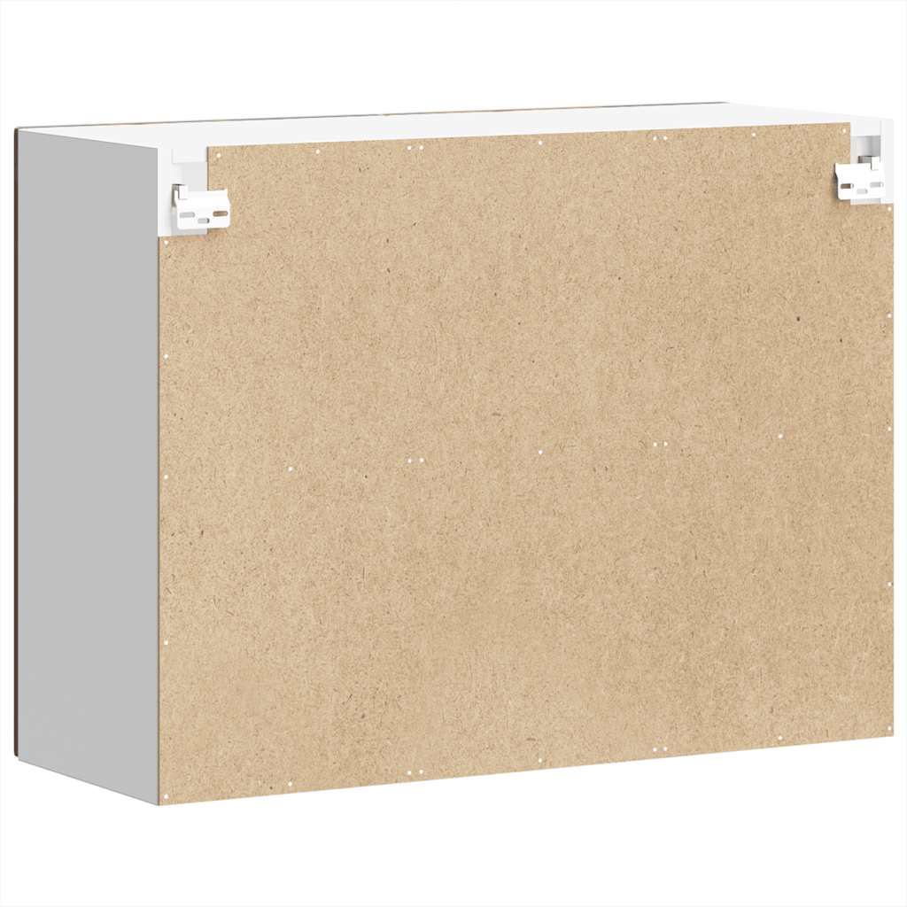 Küchen-Hängeschrank mit Glastür Kalmar Räuchereiche Holzwerkstoff