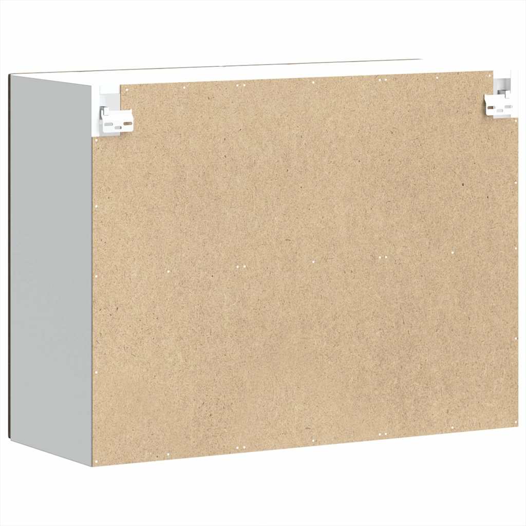 Küchen-Hängeschrank mit Glastür Kalmar Braun Eichen-Optik