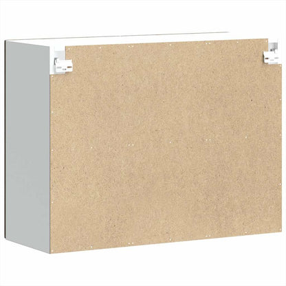 Küchen-Hängeschrank mit Glastür Kalmar Braun Eichen-Optik