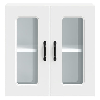 Küchen-Hängeschrank mit Glastür Kalmar Weiß Holzwerkstoff