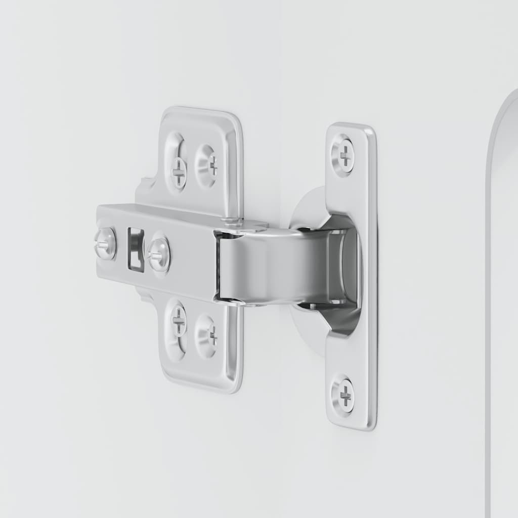 Küchen-Hängeschrank mit Glastür Kalmar Weiß Holzwerkstoff