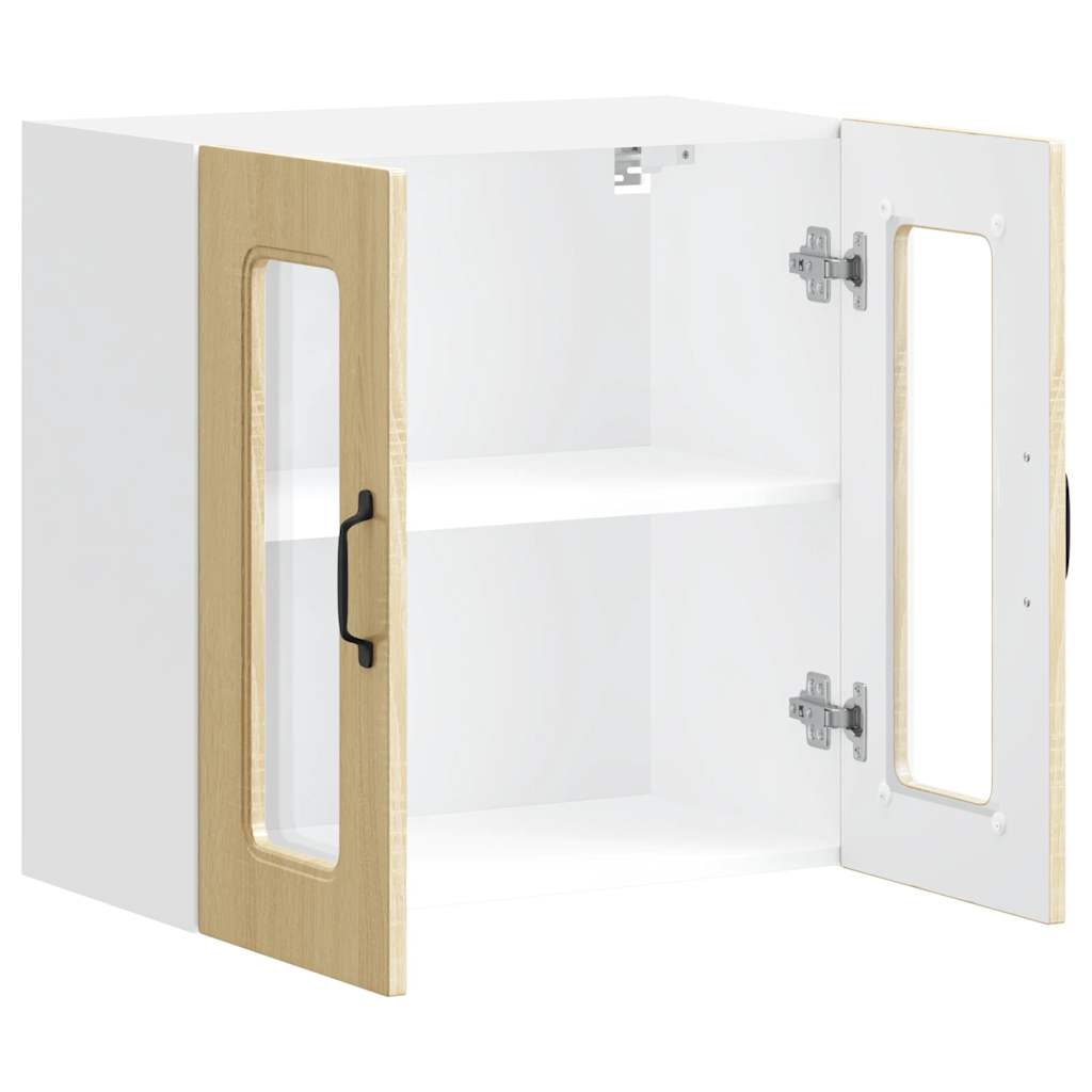 Küchen-Hängeschrank mit Glastür Kalmar Sonoma-Eiche Holzwerkstoff