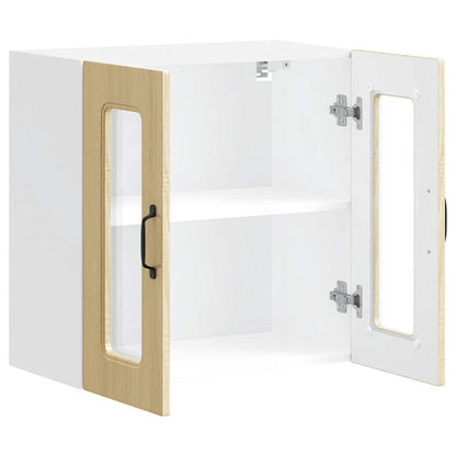 Küchen-Hängeschrank mit Glastür Kalmar Sonoma-Eiche Holzwerkstoff