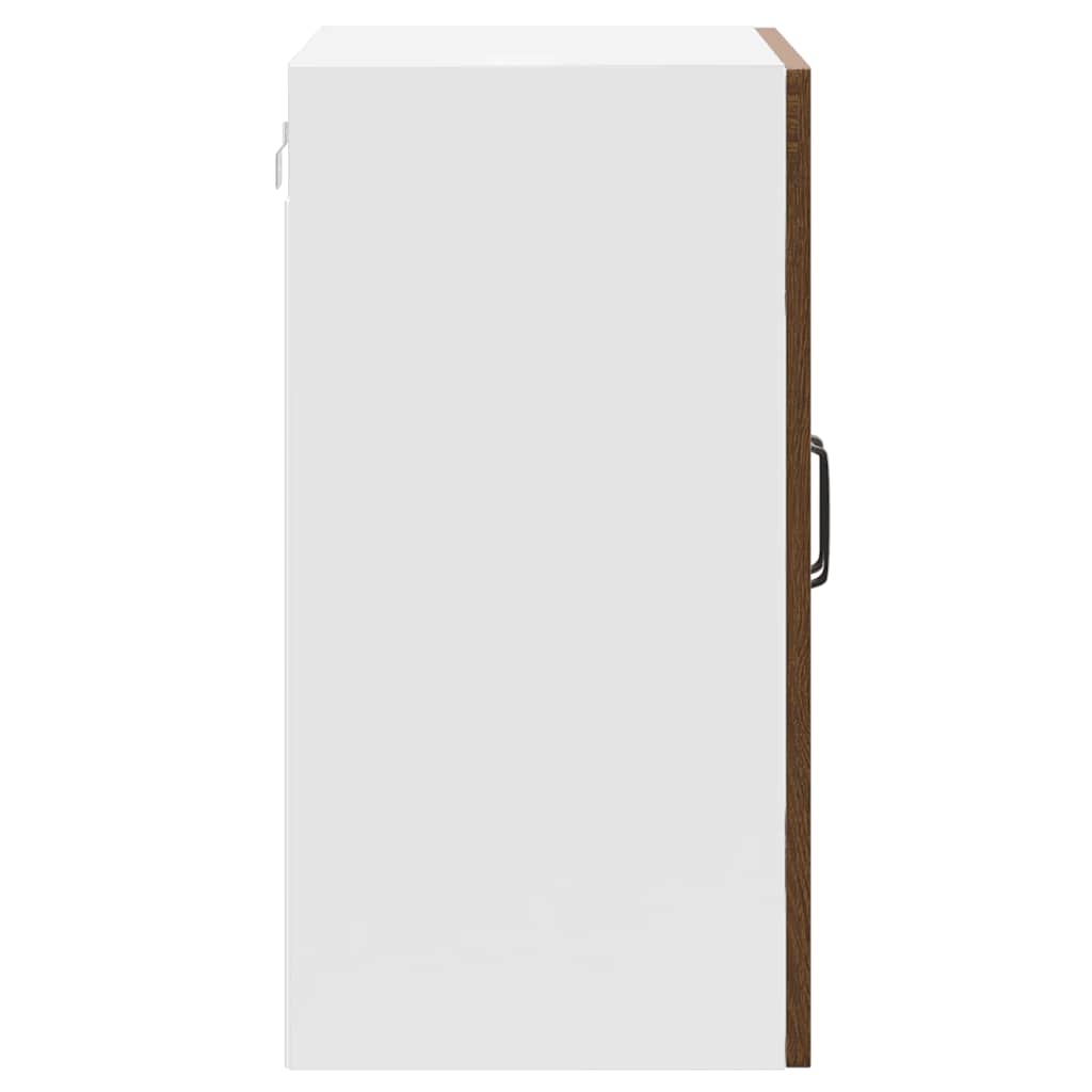 Küchen-Hängeschrank mit Glastür Kalmar Braun Eichen-Optik