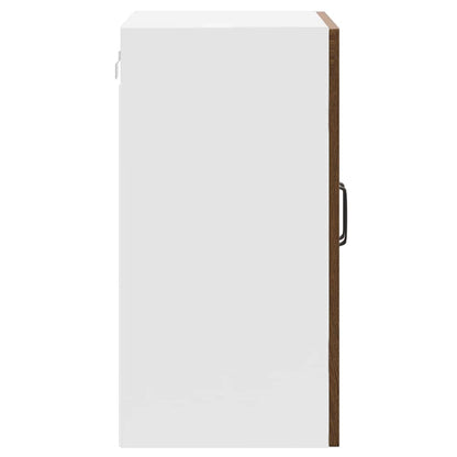 Küchen-Hängeschrank mit Glastür Kalmar Braun Eichen-Optik