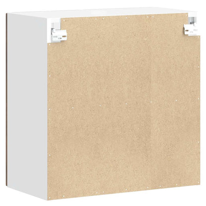 Küchen-Hängeschrank mit Glastür Kalmar Braun Eichen-Optik