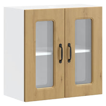 Küchen-Hängeschrank mit Glastür Kalmar Artisan-Eiche Holzwerkstoff