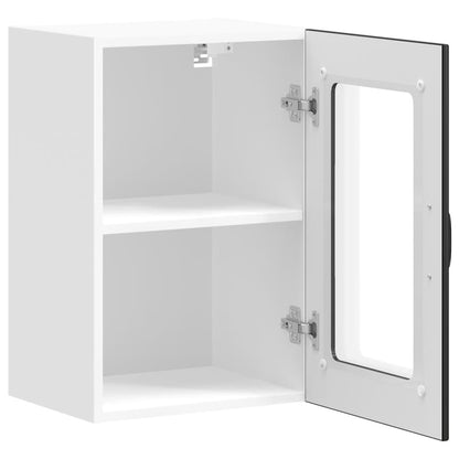 Küchen-Hängeschrank mit Glastür Lucca Schwarz