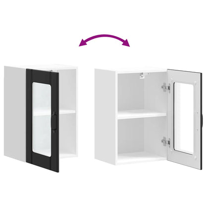 Küchen-Hängeschrank mit Glastür Lucca Schwarz