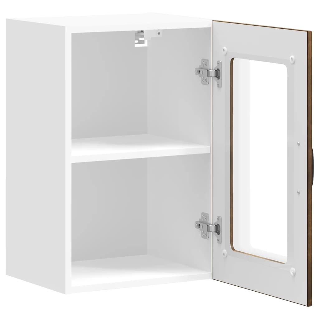 Küchen-Hängeschrank mit Glastür Lucca Räuchereiche