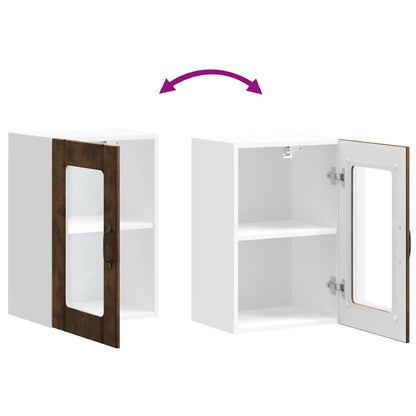 Küchen-Hängeschrank mit Glastür Lucca Räuchereiche