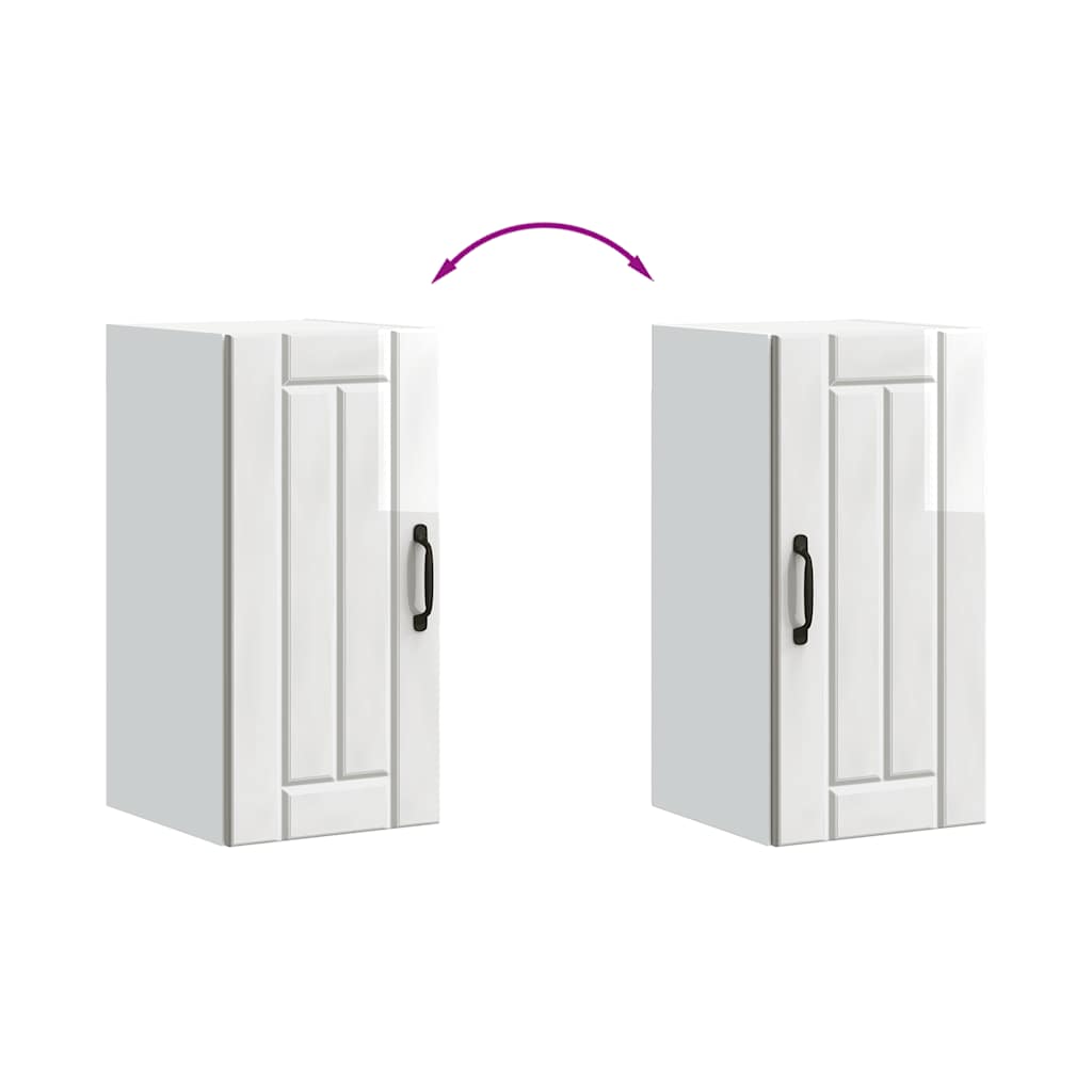 Küchen-Hängeschrank Lucca Hochglanz-Weiß Holzwerkstoff