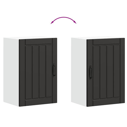 Küchen-Hängeschrank Lucca Schwarz Holzwerkstoff