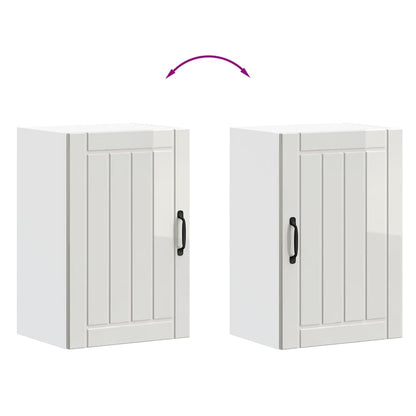 Küchen-Hängeschrank Lucca Hochglanz-Weiß Holzwerkstoff