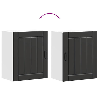 Küchen-Hängeschrank Lucca Schwarz Holzwerkstoff