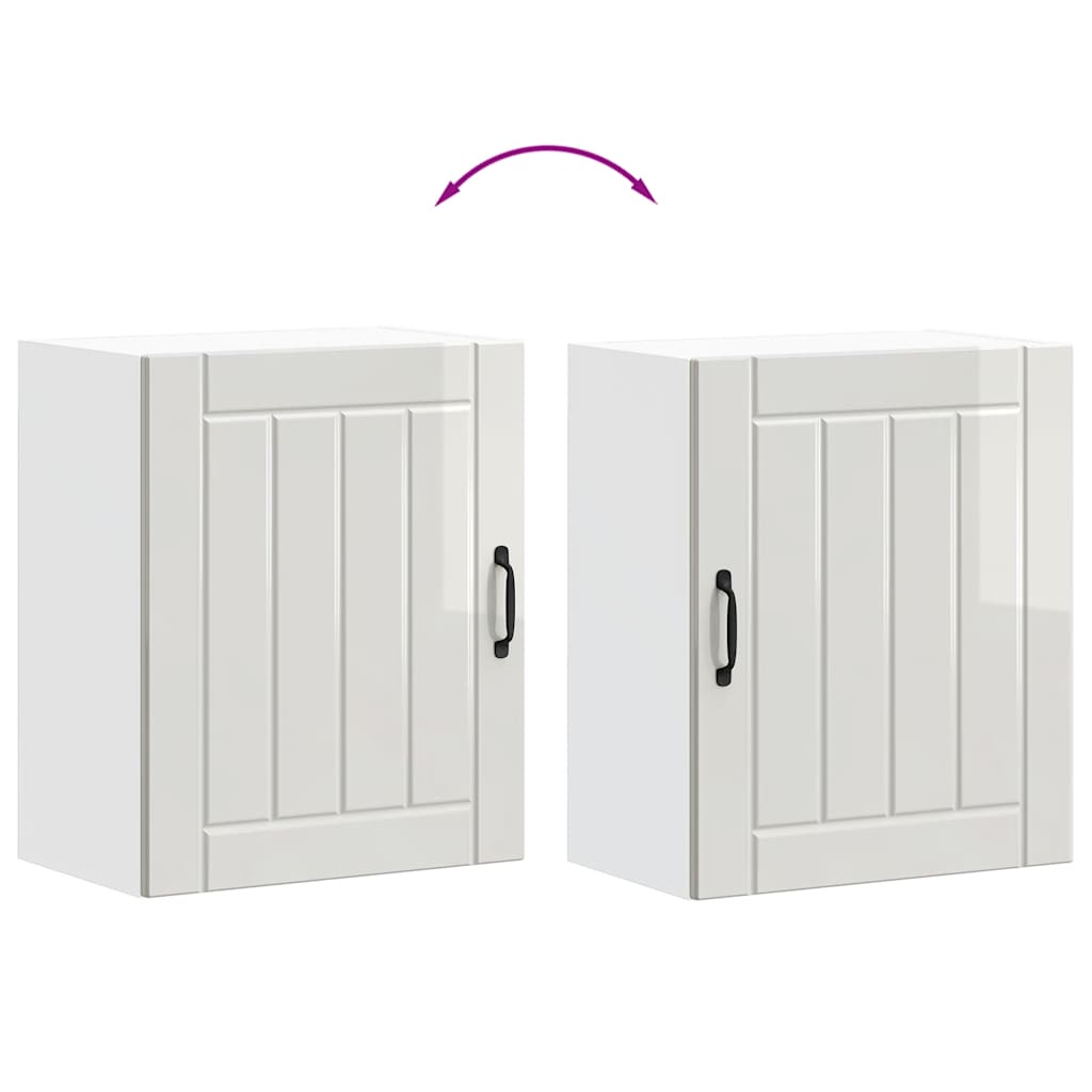 Küchen-Hängeschrank Lucca Hochglanz-Weiß Holzwerkstoff