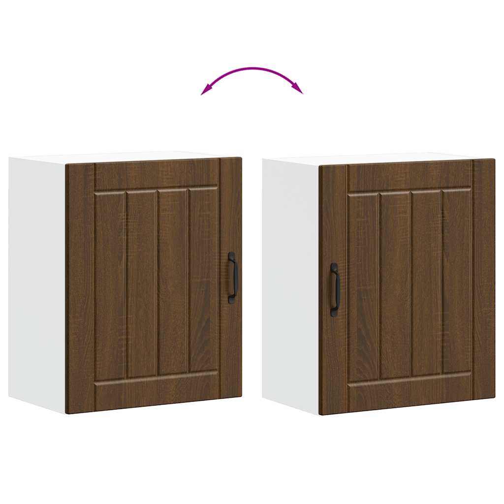 Küchen-Hängeschrank Lucca Braun Eichen-Optik Holzwerkstoff