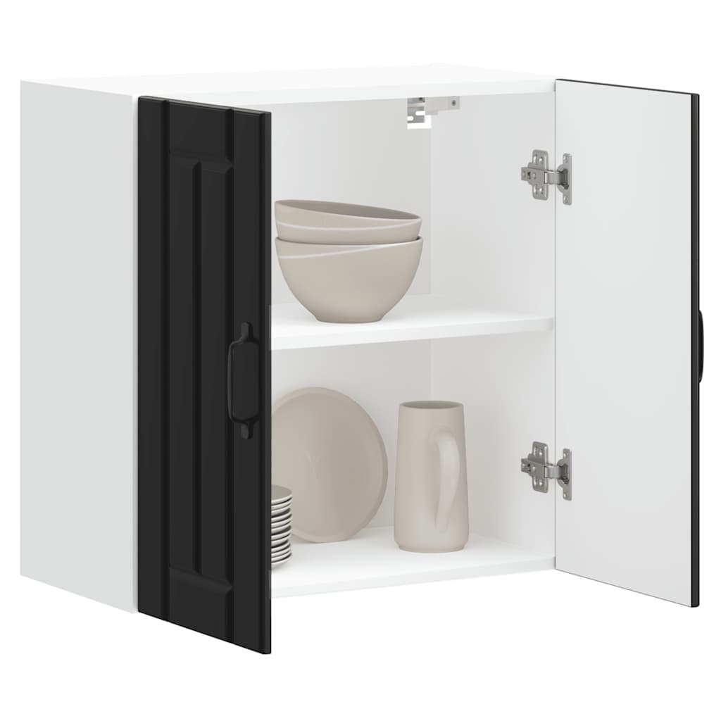 Küchen-Hängeschrank Lucca Schwarz Holzwerkstoff