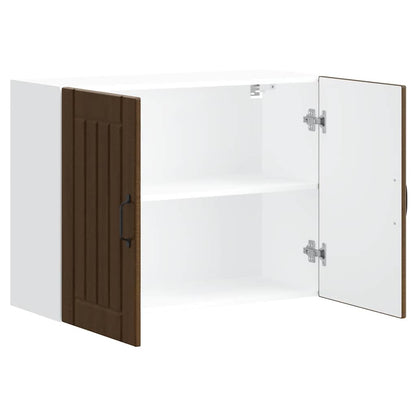 Küchen-Hängeschrank Lucca Braun Eichen-Optik Holzwerkstoff