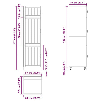 Küchenschrank Lucca Grau Sonoma Holzwerkstoff