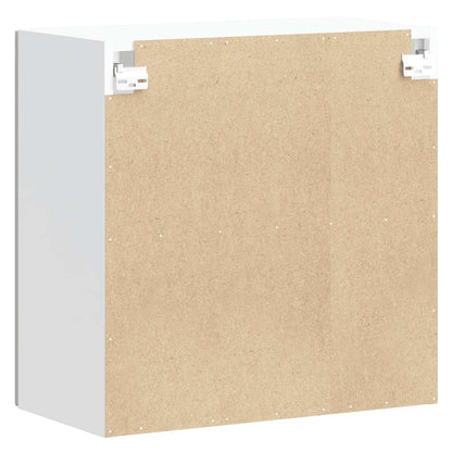 Küchen-Hängeschrank mit Glastür Lucca Hochglanz-Weiß Holzwerkstoff