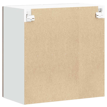 Küchen-Hängeschrank mit Glastür Lucca Räuchereiche Holzwerkstoff