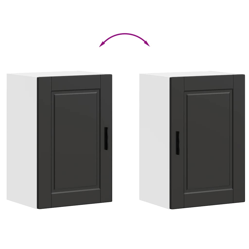 Küchen-Hängeschrank Porto Schwarz Holzwerkstoff