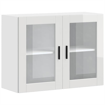 Küchen-Hängeschrank mit Glastür Porto Hochglanz-Weiß