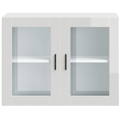 Küchen-Hängeschrank mit Glastür Porto Hochglanz-Weiß