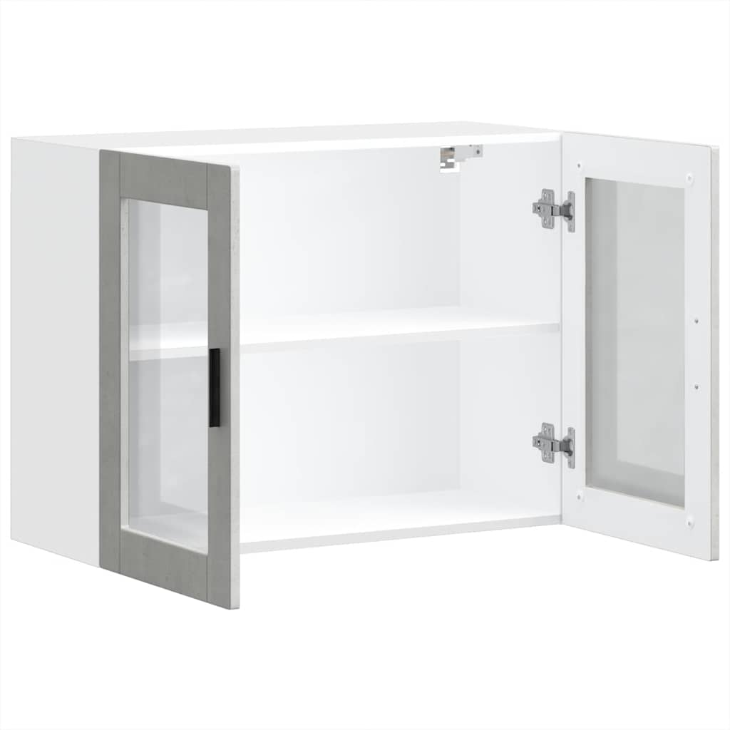 Küchen-Hängeschrank mit Glastür Porto Betongrau