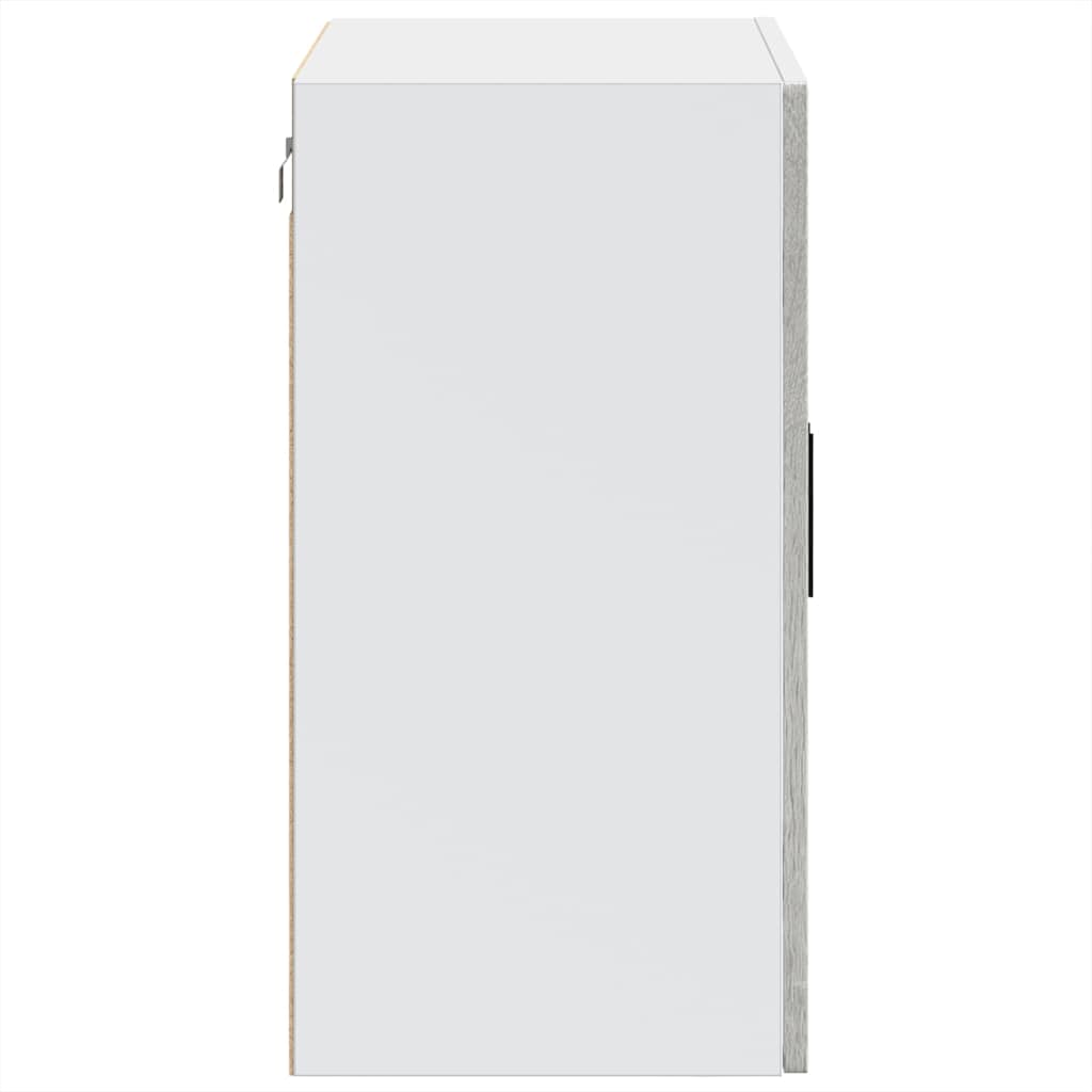 Küchen-Hängeschrank mit Glastür Porto Grau Sonoma