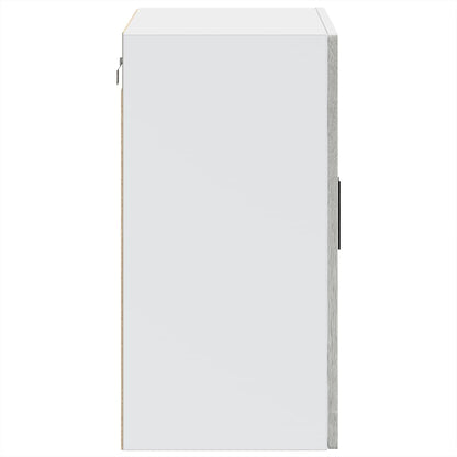 Küchen-Hängeschrank mit Glastür Porto Grau Sonoma