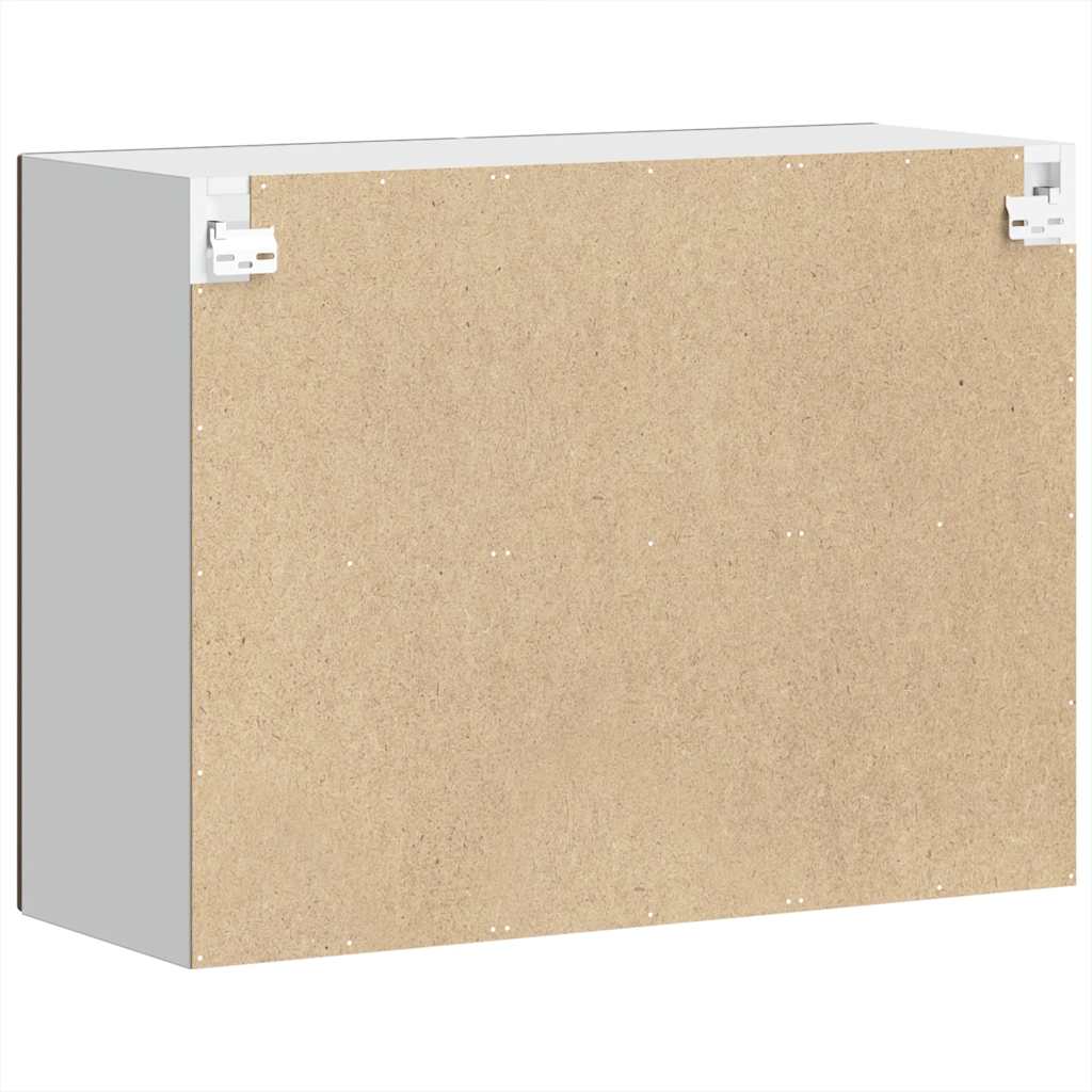 Küchen-Hängeschrank mit Glastür Porto Braun Eichen-Optik