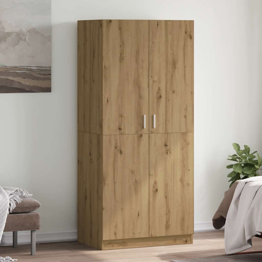 Kleiderschrank Artisan-Eiche 80x52x180 cm Holzwerkstoff