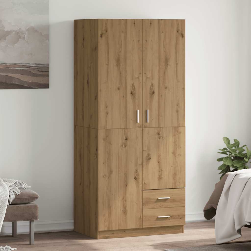 Kleiderschrank Artisan-Eiche 80x52x180 cm Holzwerkstoff