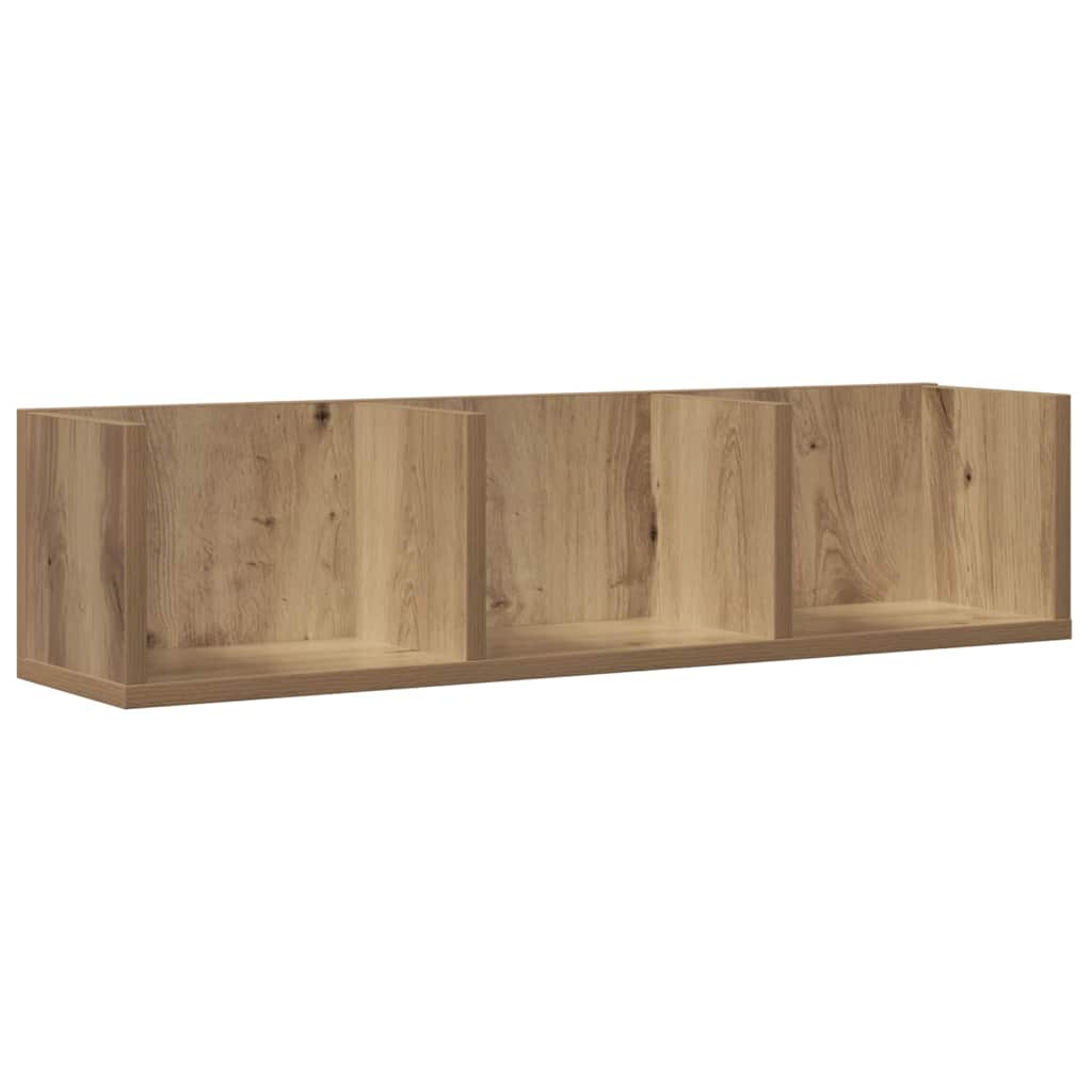 CD-Wandregal Artisan-Eiche 75x18x18 cm Holzwerkstoff