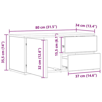 TV-Schrank Artisan-Eiche 80x34x35,5 cm Holzwerkstoff