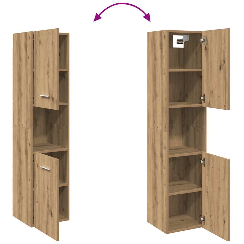 Bad-Hängeschrank Artisan-Eiche 30x30x130 cm Holzwerkstoff