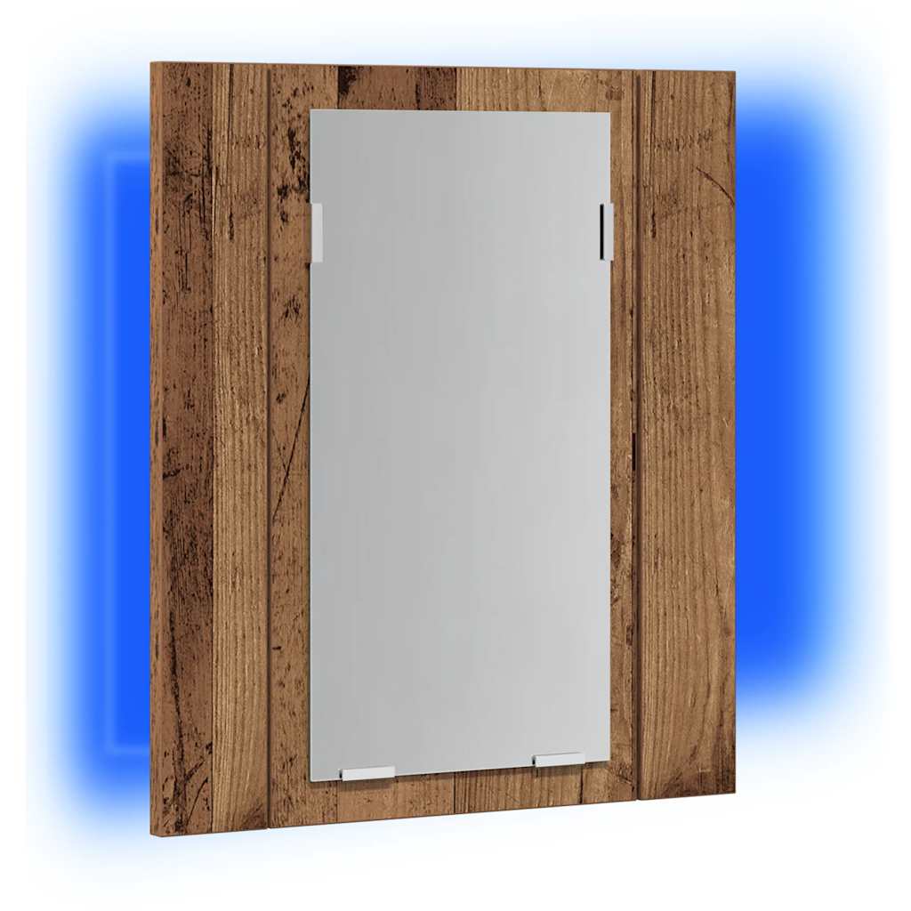 LED-Spiegelschrank Altholz-Optik 40x12x45 cm Holzwerkstoff