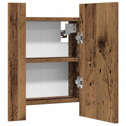 LED-Spiegelschrank Altholz-Optik 40x12x45 cm Holzwerkstoff