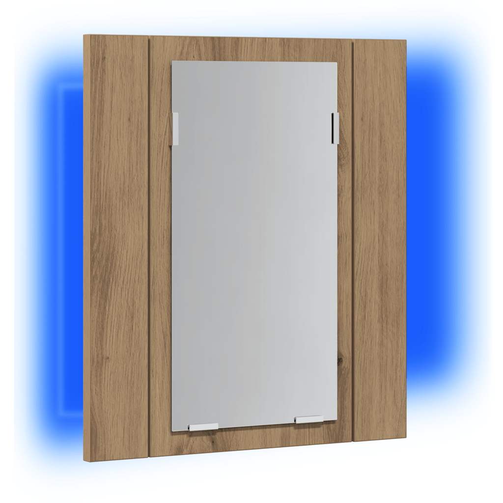 LED-Spiegelschrank Artisan-Eiche 40x12x45 cm Holzwerkstoff