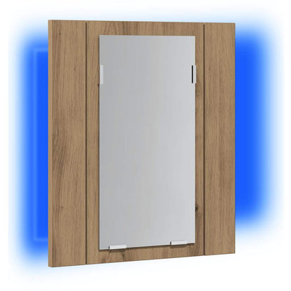LED-Spiegelschrank Artisan-Eiche 40x12x45 cm Holzwerkstoff