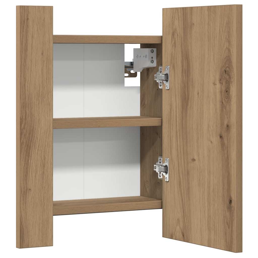 LED-Spiegelschrank Artisan-Eiche 40x12x45 cm Holzwerkstoff