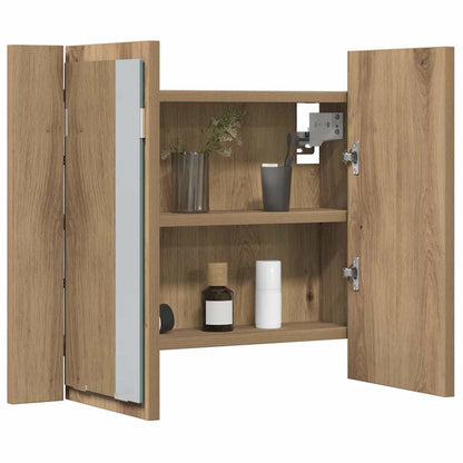 LED-Spiegelschrank Artisan-Eiche 60x12x45 cm Holzwerkstoff