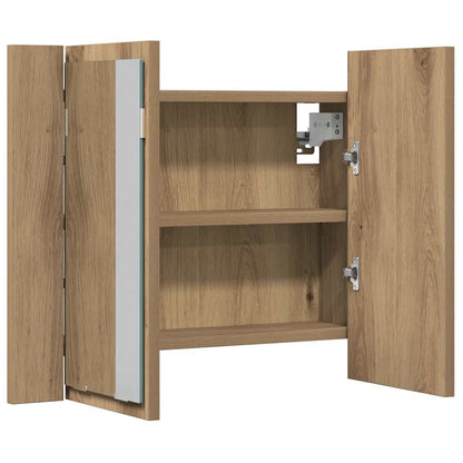 LED-Spiegelschrank Artisan-Eiche 60x12x45 cm Holzwerkstoff