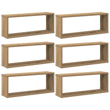 Wandregale 6 Stk. Artisan-Eiche 60x15x23 cm Holzwerkstoff