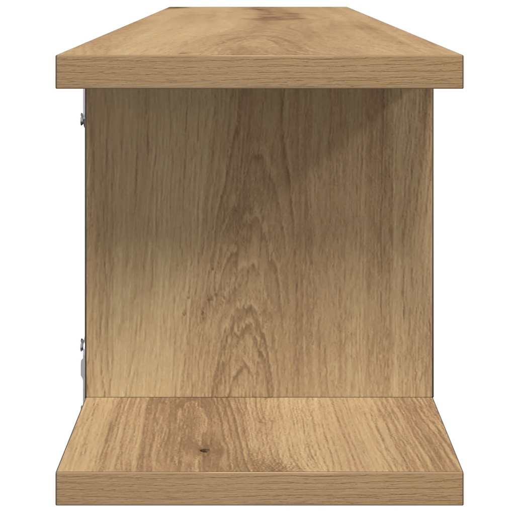 Wandregale 2 Stk. Artisan-Eiche 75x18x20 cm Holzwerkstoff