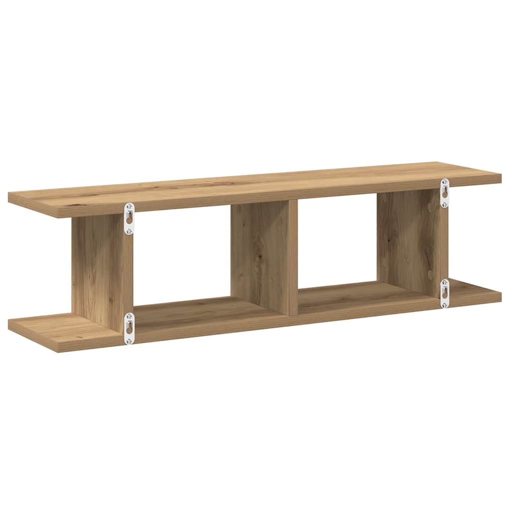 Wandregale 2 Stk. Artisan-Eiche 75x18x20 cm Holzwerkstoff