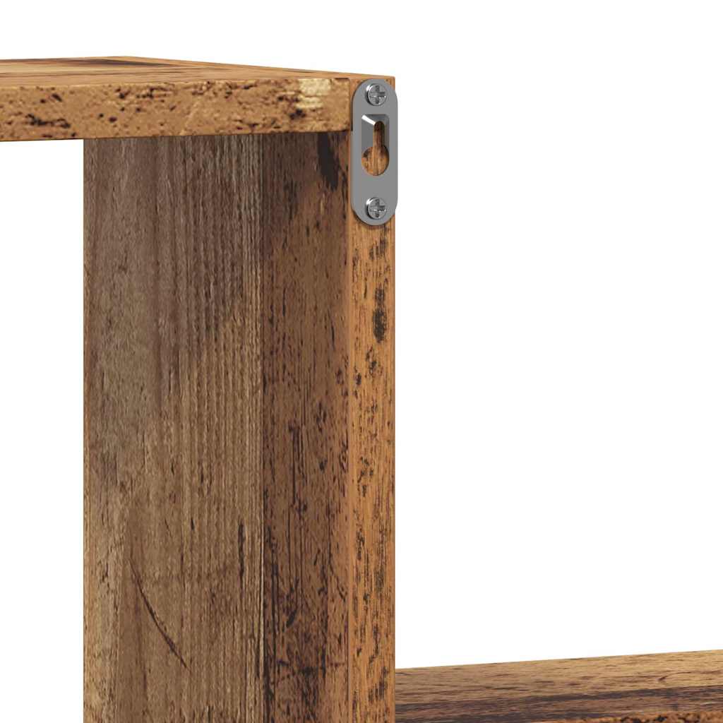 Wandregale 2 Stk. Altholz-Optik 100x15x20 cm Holzwerkstoff