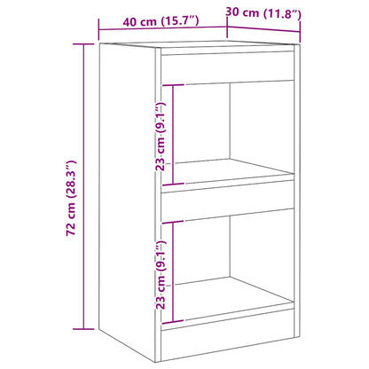 Bücherregal/Raumteiler Artisan-Eiche 40x30x72 cm